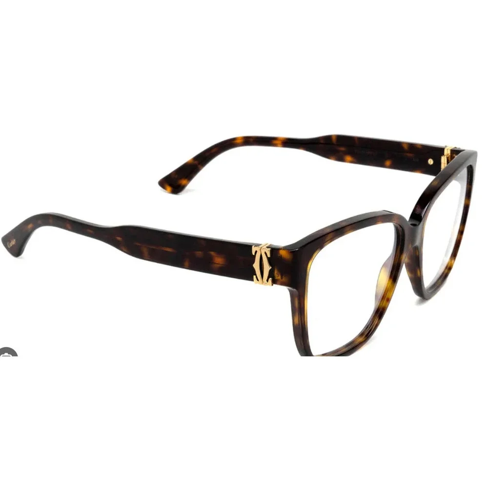 Cartier CT0451O Eyeglasses Havana Acetate Square